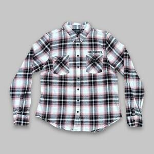 Harley-Davidson Women’s Red & Black Plaid Flannel Shirt - Size M